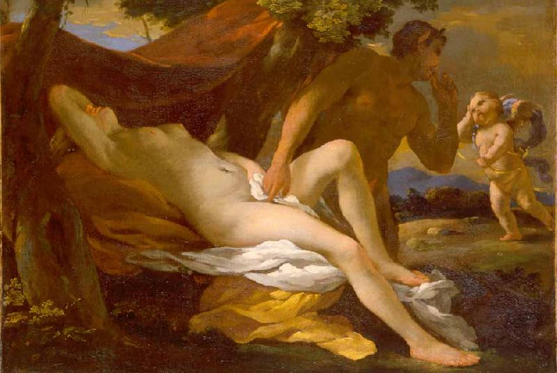 Nicolas Poussin Nicolas Poussin of either Jupiter and Antiope or Venus and Satyr